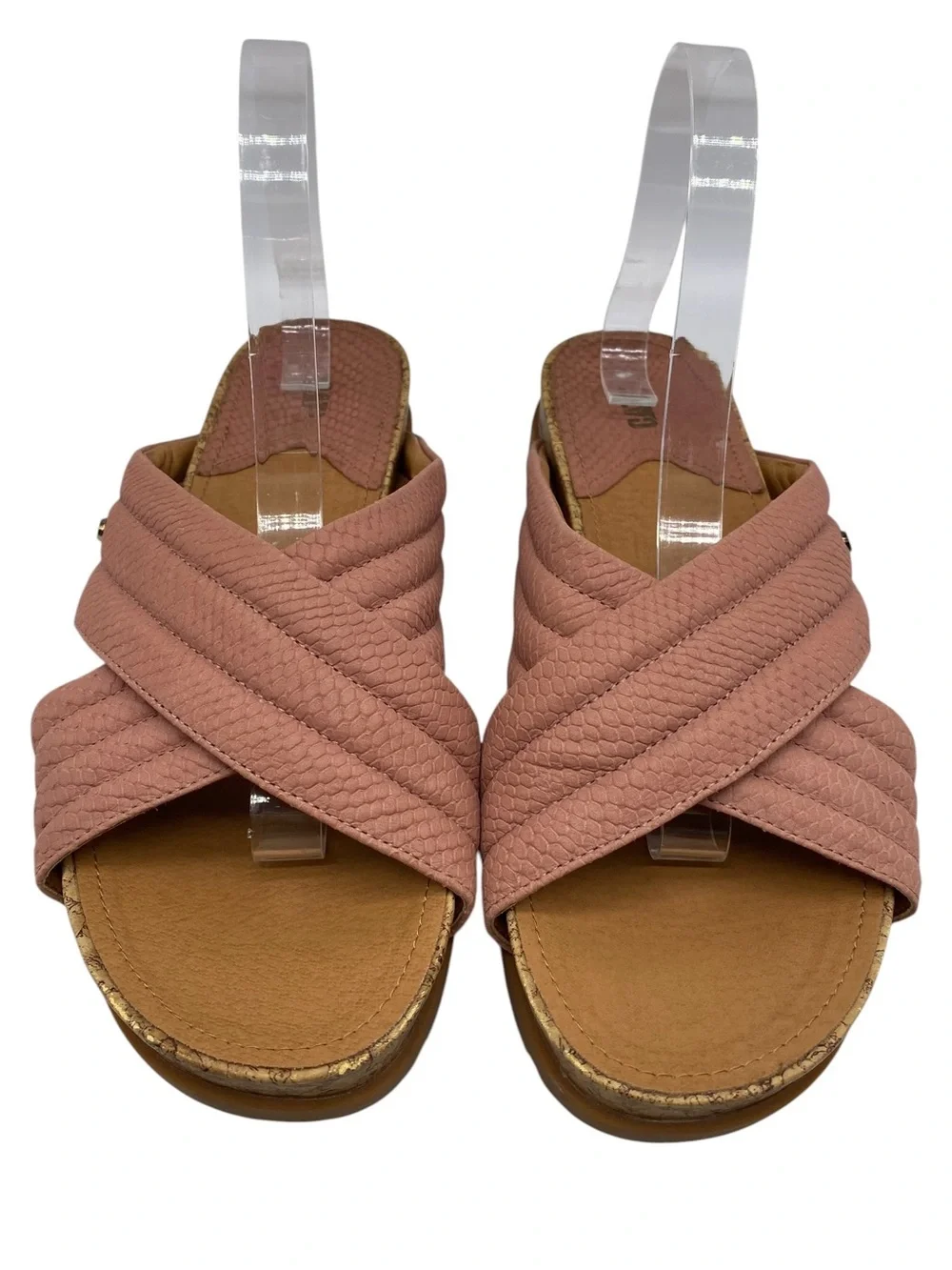 Caterpillar Womens Shoes Pink Leather Sandals 10 Flat Slip On Casual CAT Brand